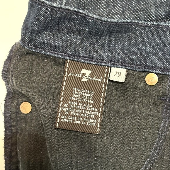 7 For All Mankind Jeans Women’s Size 29 Charlize Flare  Blue Stretch Denim 31x30 - Picture 7 of 13